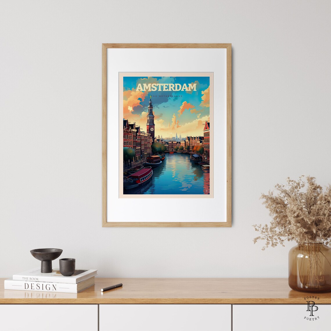 Amsterdam Vintage Travel Poster Print, Netherlands - Image 3