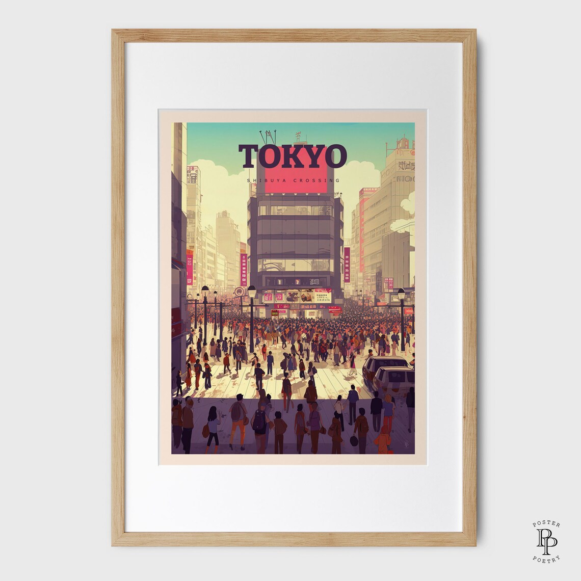 Tokyo Shibuya Crossing Travel Poster, Japan City - Image 4