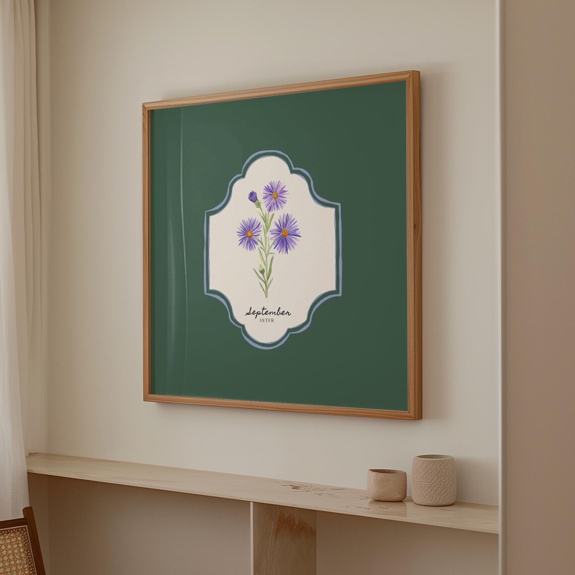 September Birth Month Flower, Personalized Gift Print - Image 3