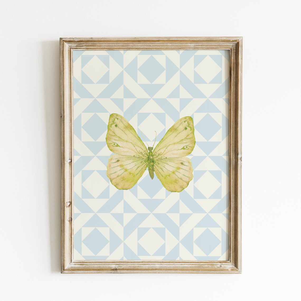 Quilted Butterfly Illustration, Nursery Decor - Image 4