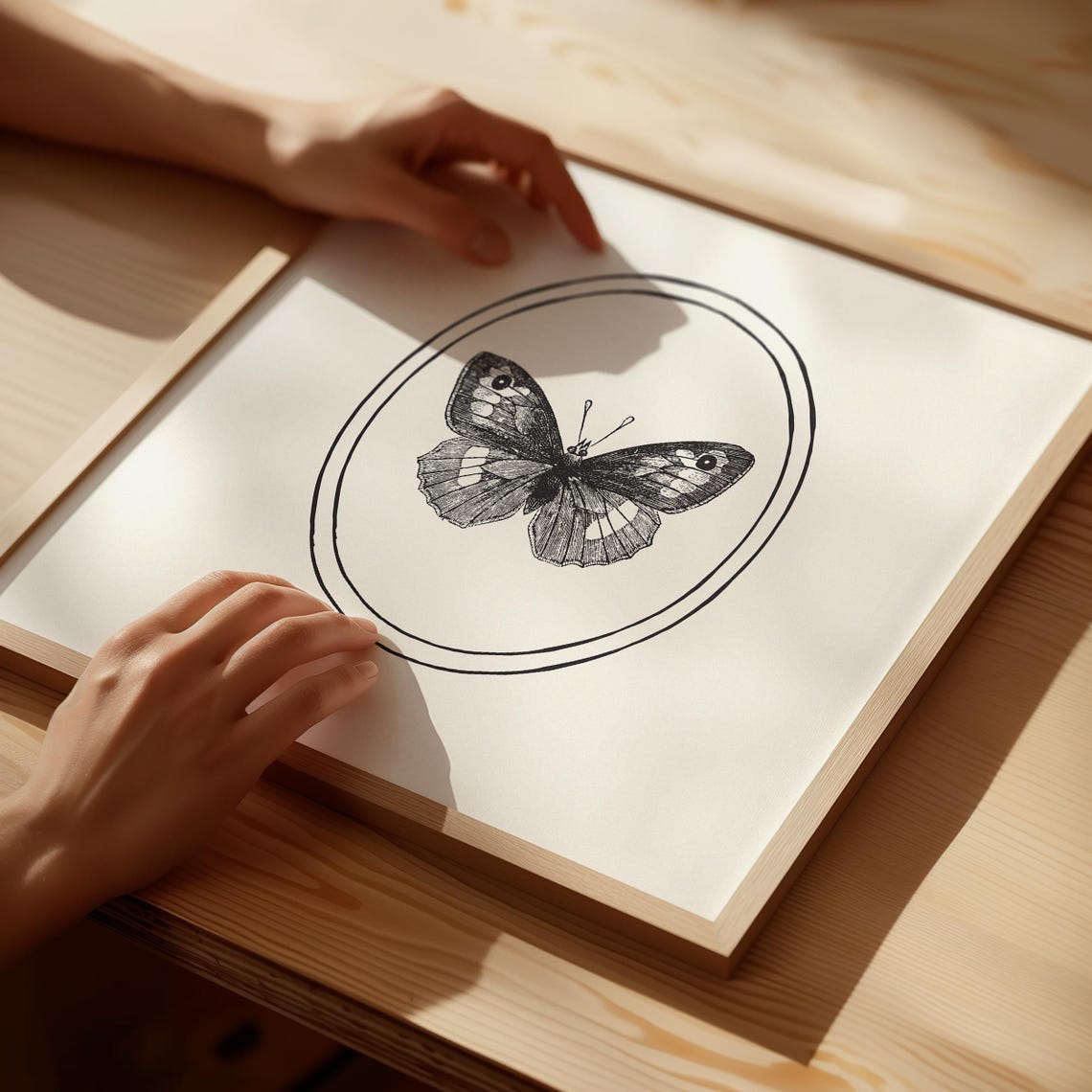 Simple White Butterfly Print Instant Wall Art Trendy Decor Illustration Living Room Cottage Nursery - Image 2