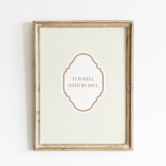 It Is Well With My Soul Illustration, Wall Art