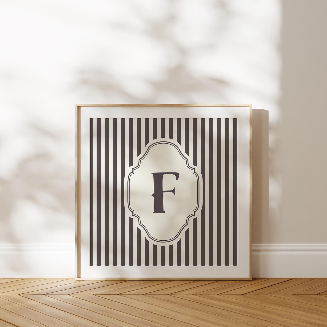F Square Initial Personalized Watercolor Art Print - Image 5