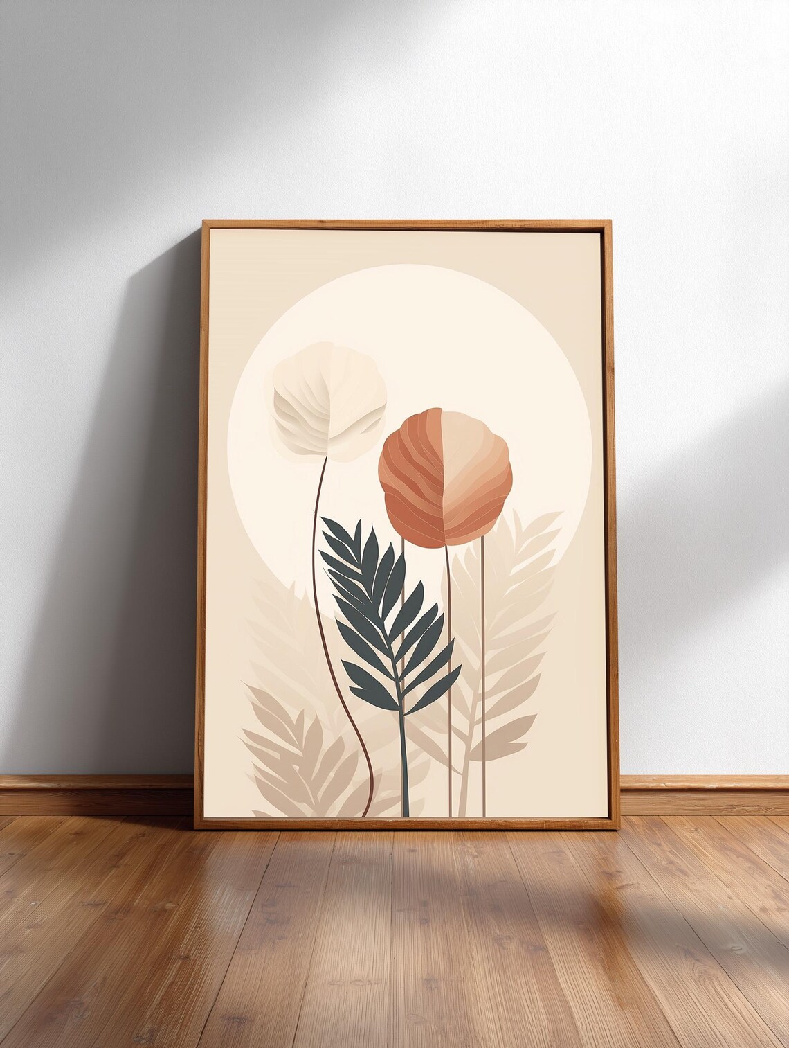 Zz Plant Silhouette Minimal Botanical Poster