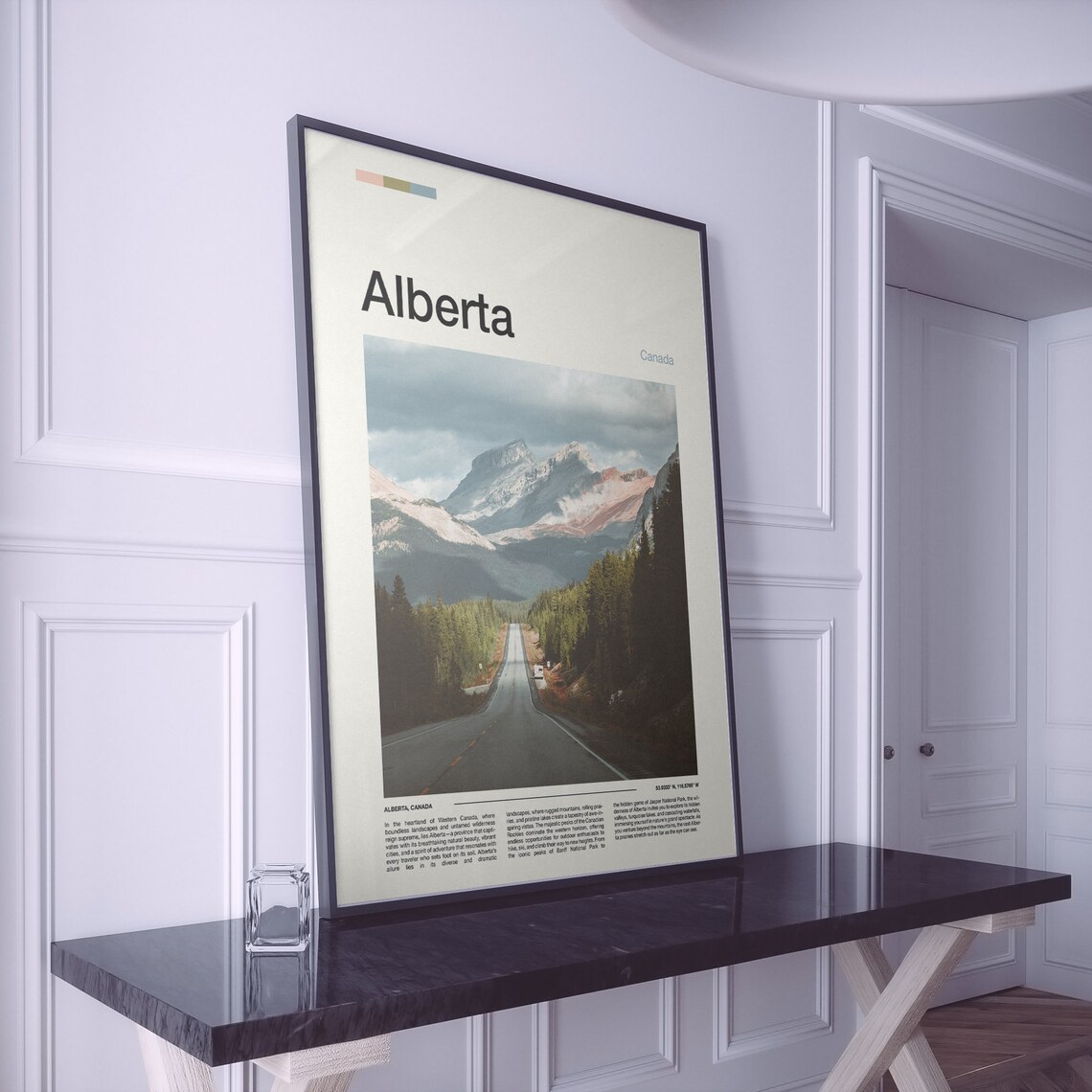 Alberta Canada Rocky Mountain Highway Canadian Rockies Travel Poster - Image 2