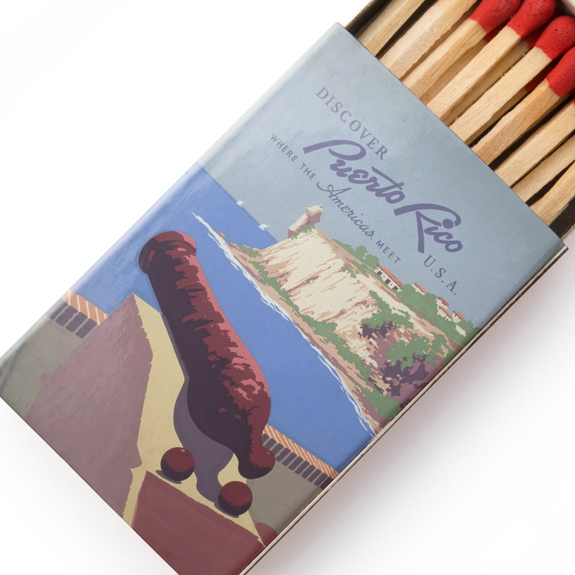 Vintage Puerto Rico Matchbox Print Puerto Rico Print Puerto Rico Poster Puerto Rico Wall Art Puerto Rico Art Print Vintage Art - Image 5