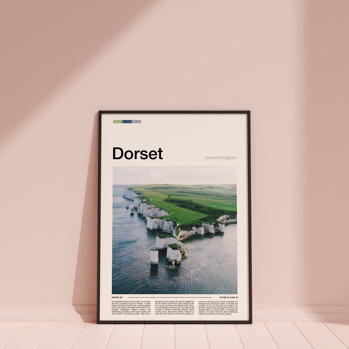 Dorset England Old Harry Rocks Chalk Cliffs Coastal View Poster - Image 4