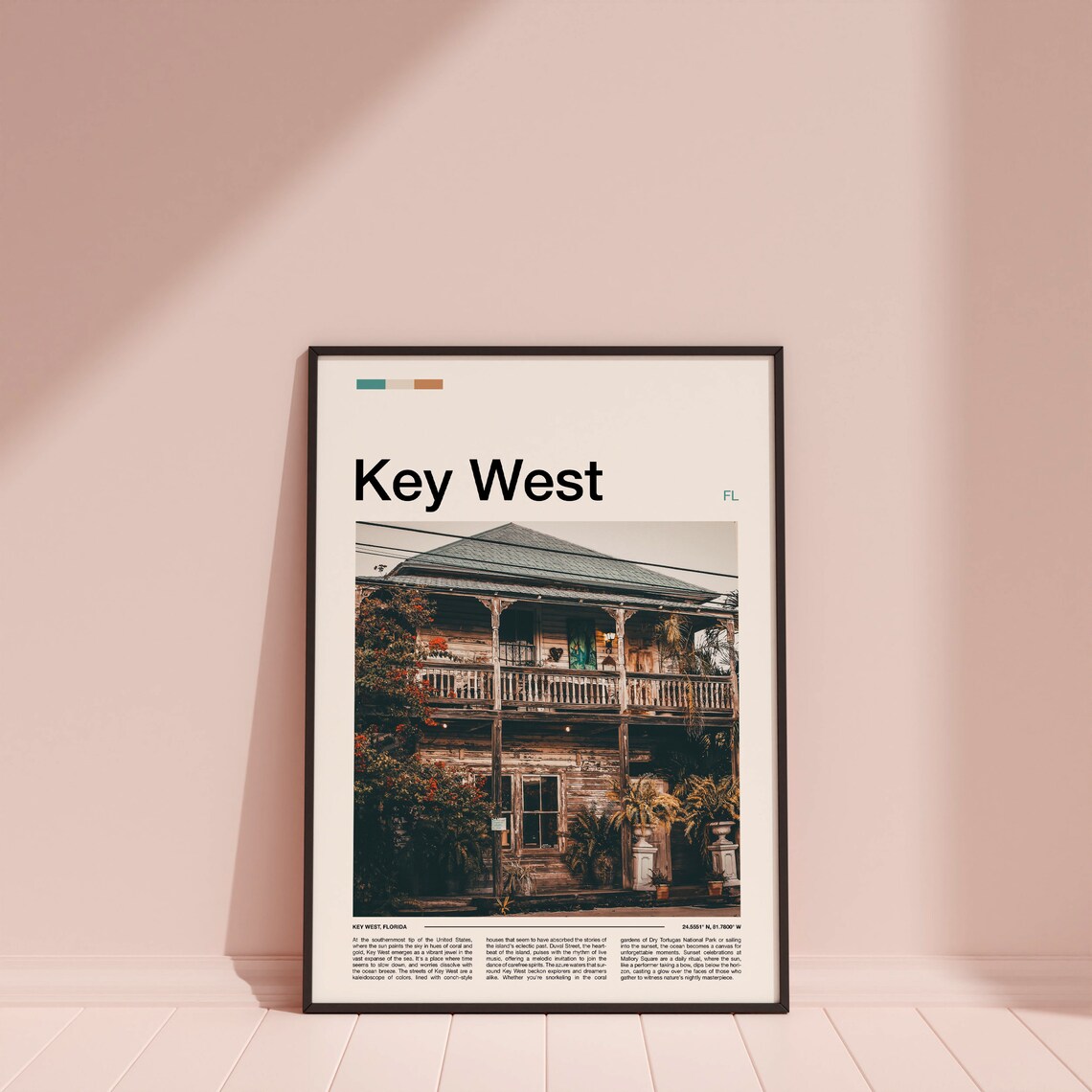 Key West Florida Historic Wooden Conch House Photo Art Poster - Image 4