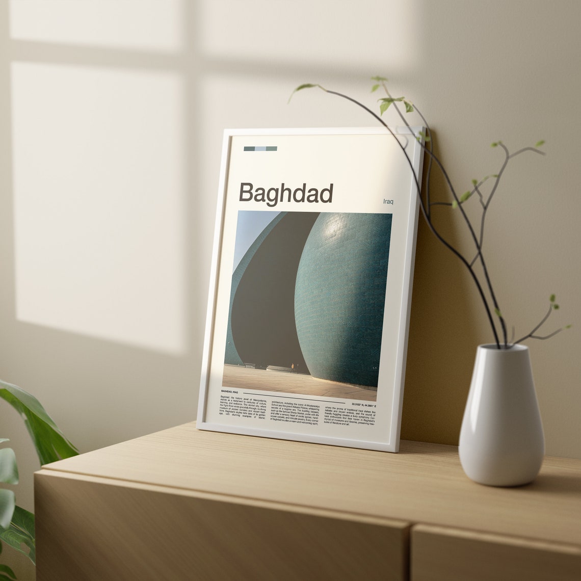 Baghdad Iraq Turquoise Split Dome Monument Architecture Photo Poster - Image 2