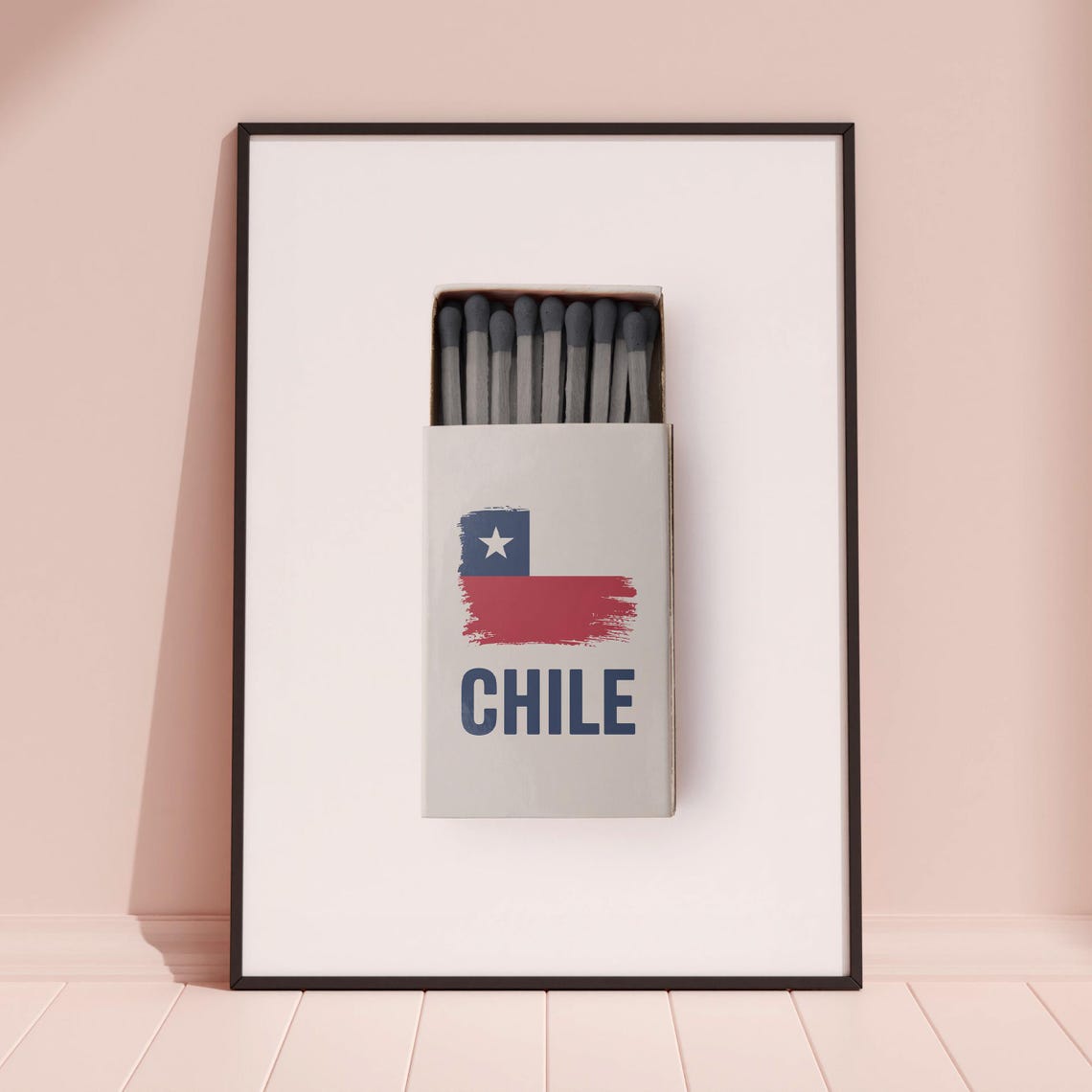 Chile Matchbox Chilean Flag Vintage South America Art Poster - Image 3