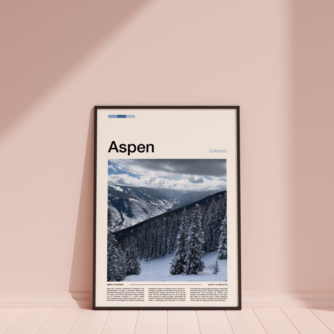 Aspen Colorado Powder Snowy Ski Slope Dense Pine Forest Winter Poster - Image 4