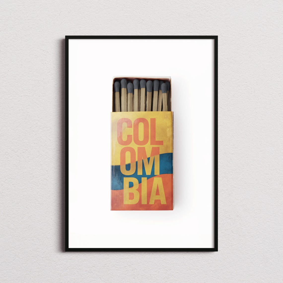 Colombia Matchbox Print Colombia Print Colombia Poster Colombia Wall Art Colombia Art Print Colombia Gifts