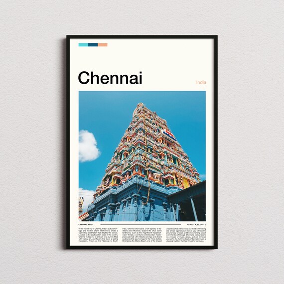 Chennai Print Chennai Poster Chennai Wall Art India Art Print Chennai Photo