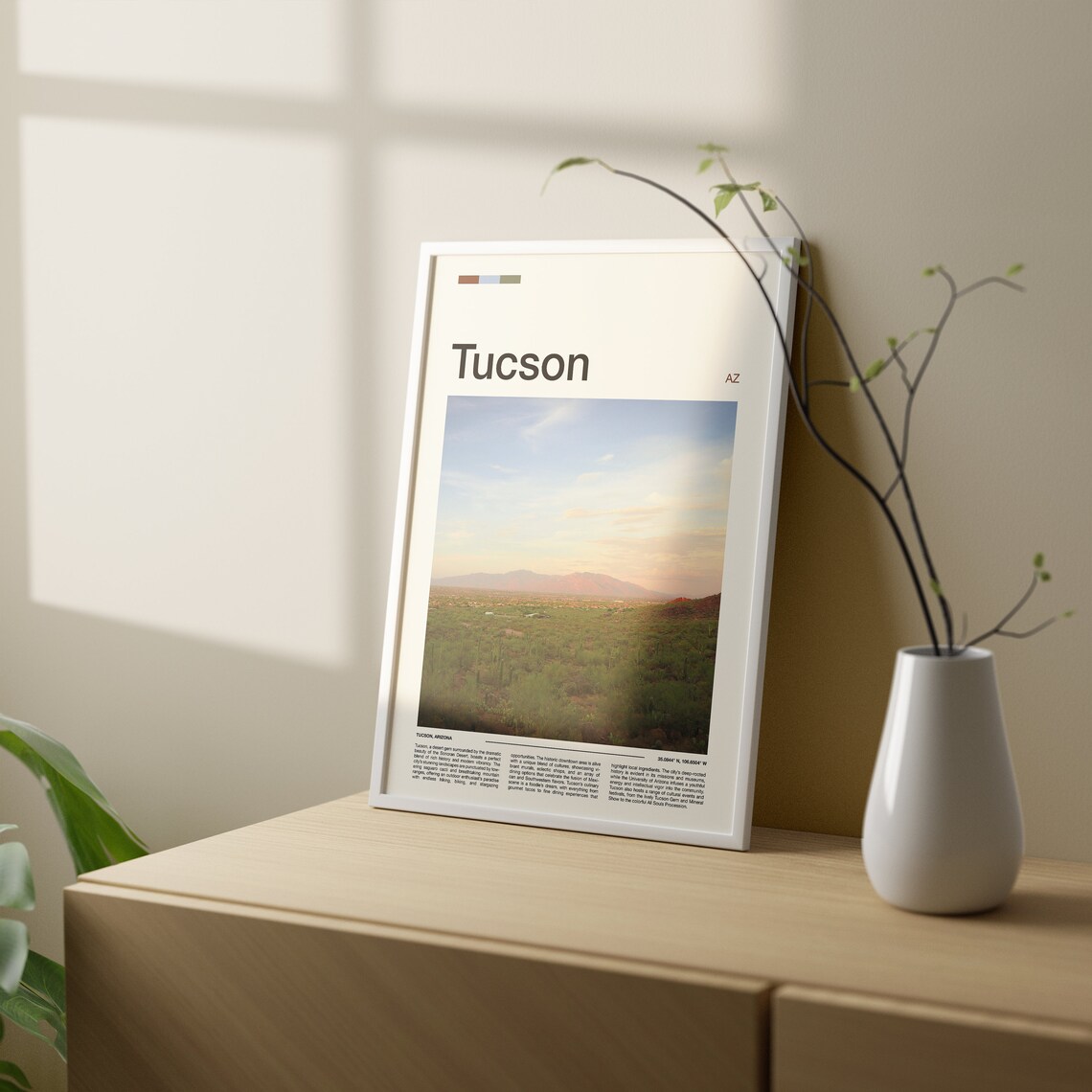 Tucson Arizona Sonoran Desert Saguaro Vista Photography Poster - Image 2