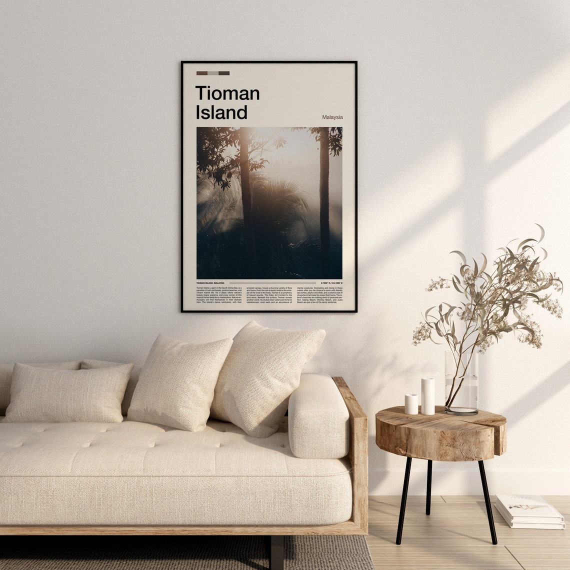 Tioman Island Malaysia Sunlit Rainforest Jungle Photography Poster - Image 3