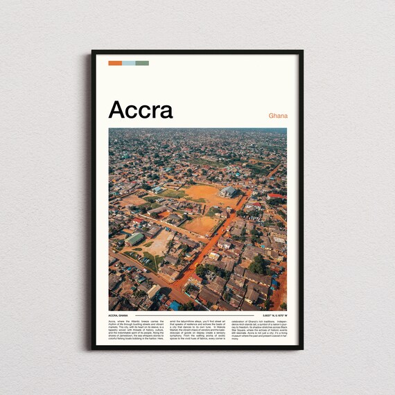 Accra Ghana West Africa City Aerial Urban Landscape Photo Poster