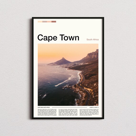 Cape Town Print Cape Town Poster Cape Town Wall Art South Africa Art Print Cape Town Photo