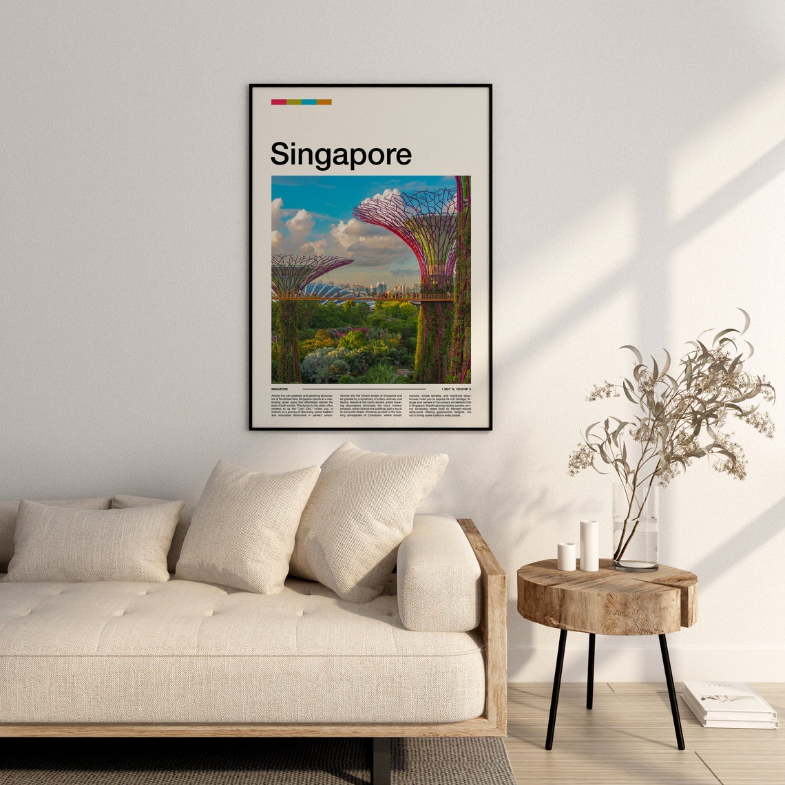 Singapore Gardens by the Bay Supertrees Skyway Tropical Poster - Image 3