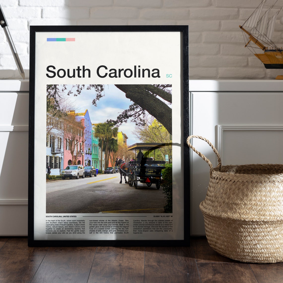 South Carolina Print South Carolina Poster South Carolina Wall Art South Carolina Art Print South Carolina Photo - Image 5