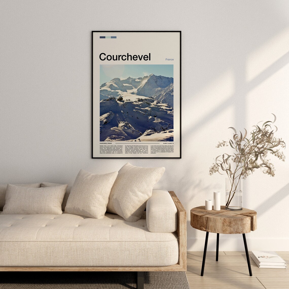 Courchevel France Luxury Alpine Ski Resort Snow Peaks Poster - Image 3