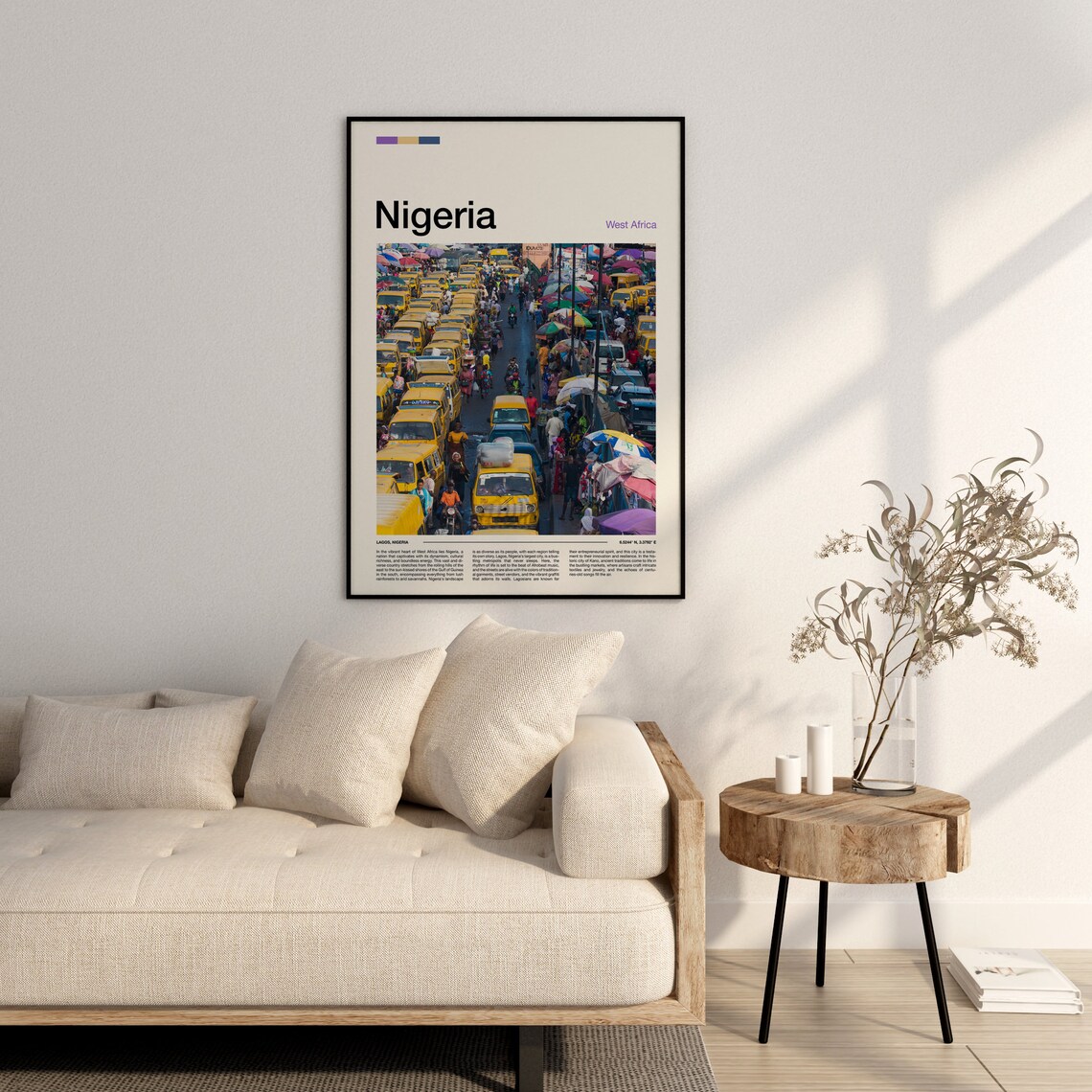 Nigeria West Africa Lagos Street Market Minimalist Photo Poster - Image 3