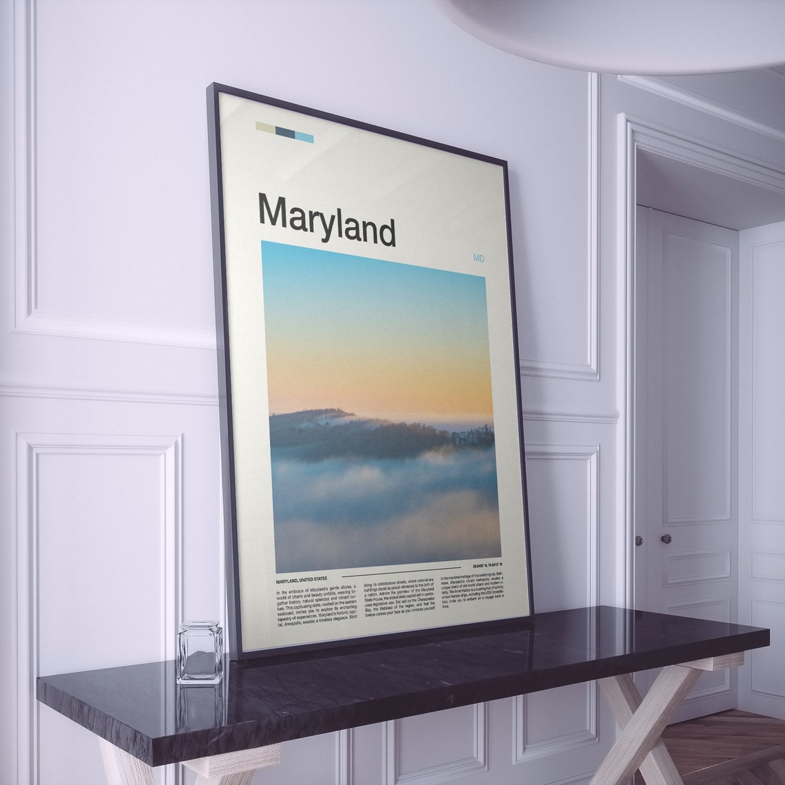 Maryland Print Maryland Poster Maryland Wall Art Maryland Art Print Maryland Photo - Image 2