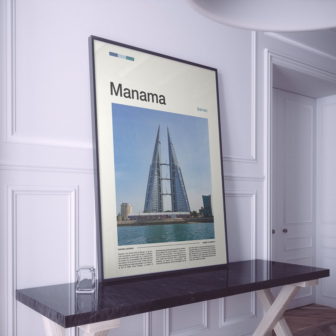 Manama Print Manama Poster Manama Wall Art Bahrain Art Print Manama Photo Traveler Gifts Travel Poster - Image 2