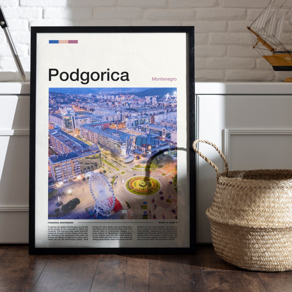 Podgorica Print Podgorica Poster Podgorica Wall Art Montenegro Art Print Podgorica Photo Podgorica Gifts Travel Poster Traveler Gifts - Image 5