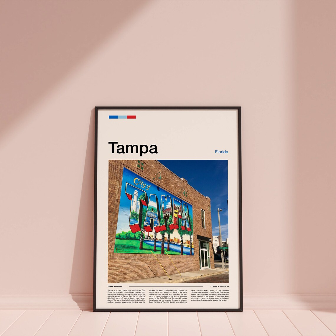 Tampa Florida City of Tampa Mural Brick Wall Street Art Photo Poster - Image 4