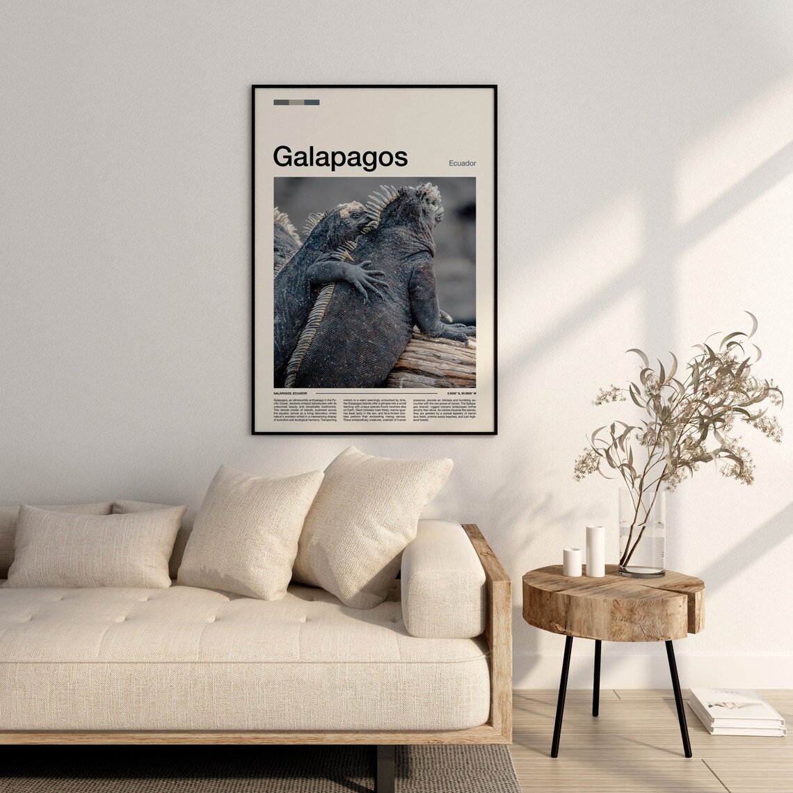 Galapagos Ecuador Marine Iguanas Wildlife Close Up Nature Poster - Image 3