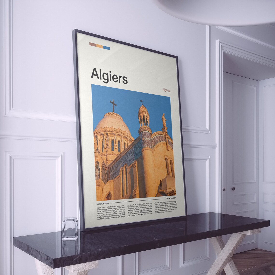 Algiers Basilica of Our Lady of Africa Golden Dome Photography Poster - Image 2