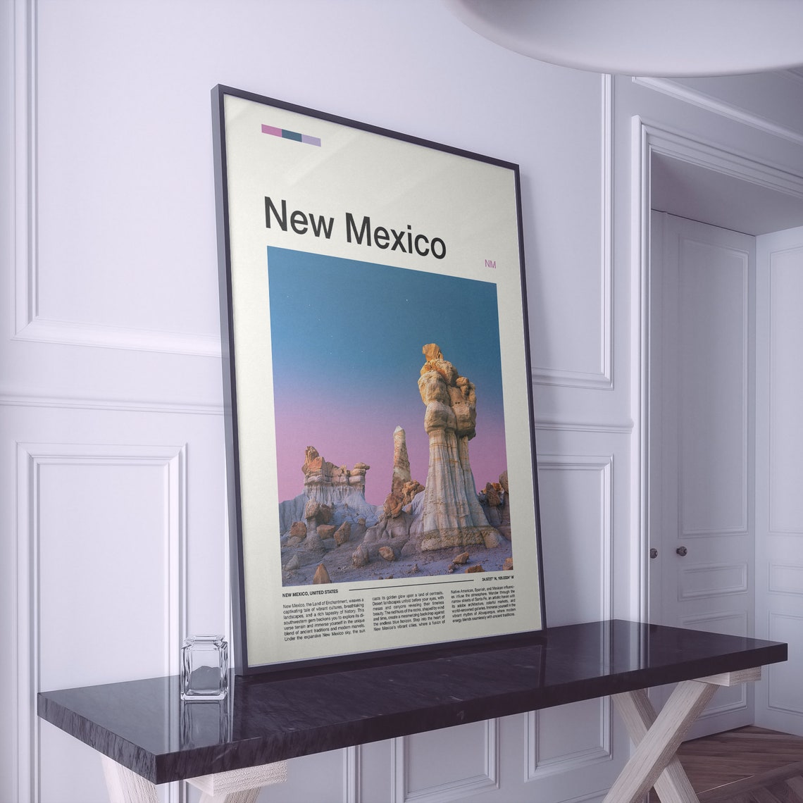 New Mexico Hoodoo Rock Formations Twilight Desert Photography Poster - Image 2