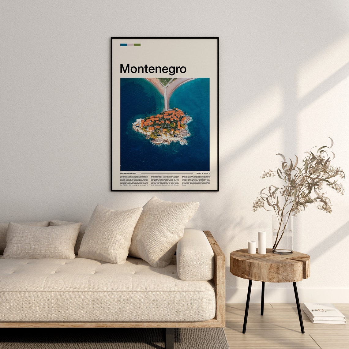 Montenegro Print Montenegro Poster Montenegro Wall Art Montenegro Art Print Montenegro Gifts Travel Poster Traveler Gifts - Image 3