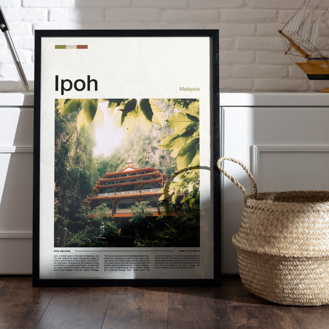 Ipoh Malaysia Chinese Temple Lush Jungle Foliage Heritage Poster - Image 5