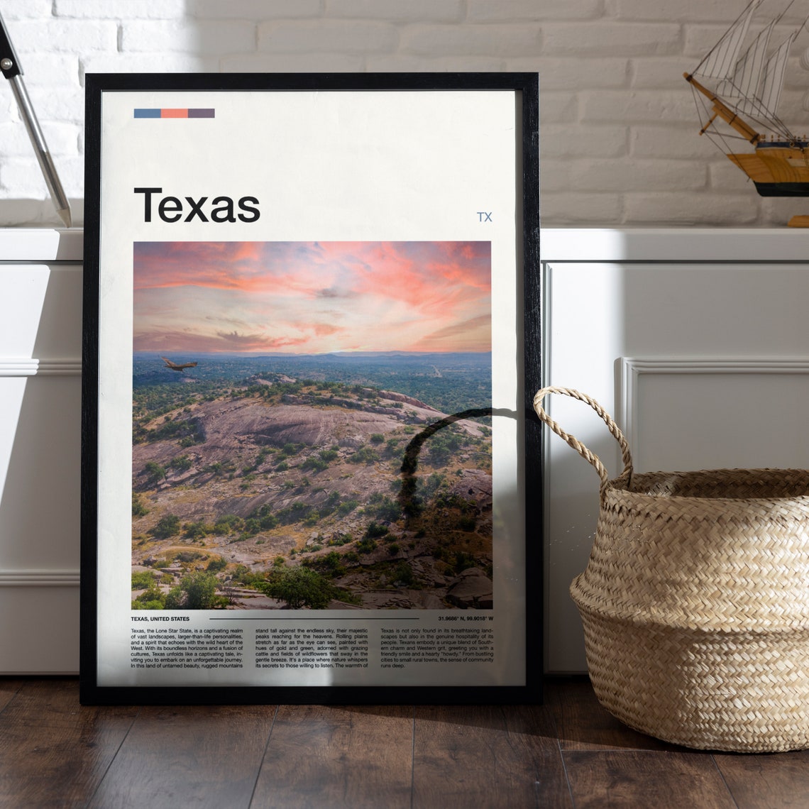 Texas Enchanted Rock Sunset Granite Dome Hill Country Poster - Image 5