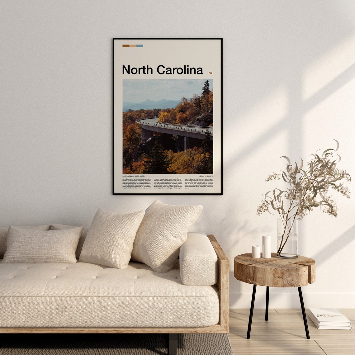 North Carolina Blue Ridge Parkway Viaduct Fall Foliage Poster - Image 3