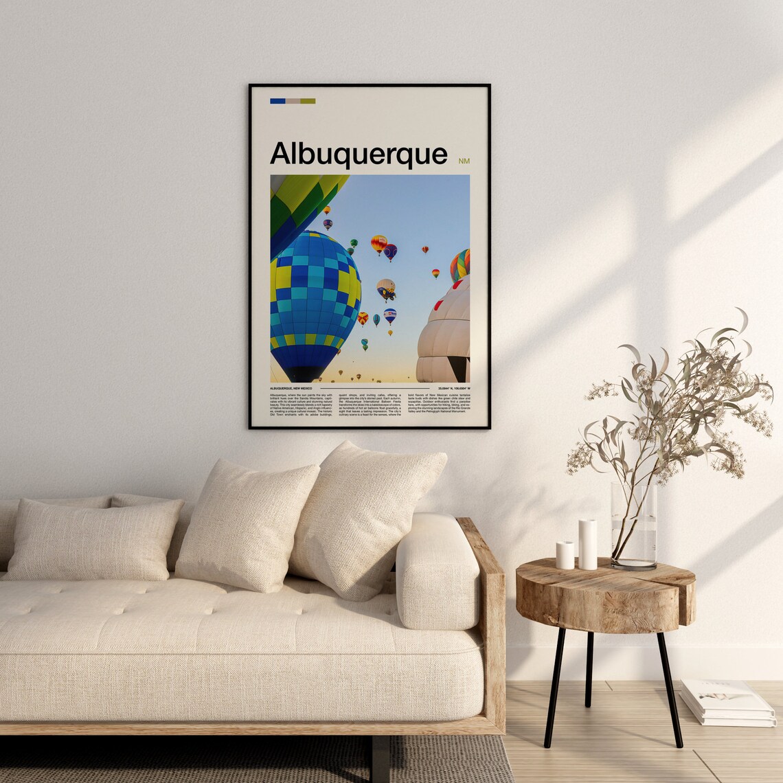 Albuquerque New Mexico Hot Air Balloon Fiesta Sky Travel Poster - Image 3
