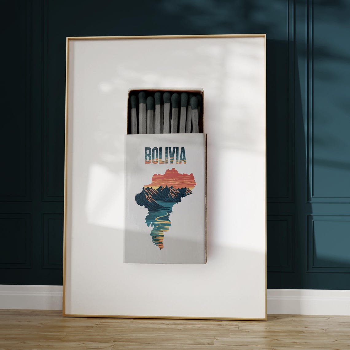 Bolivia Matchbox Print Bolivia Print Bolivia Poster Bolivia Wall Art Bolivia Art Print Bolivia Gifts - Image 5