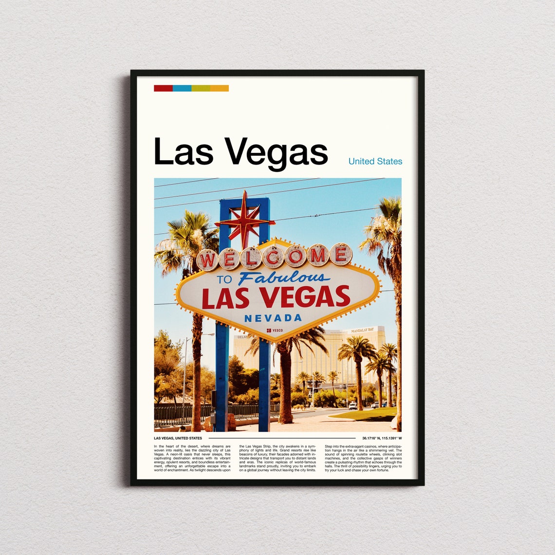 Las Vegas Print Las Vegas Poster Las Vegas Wall Art Las Vegas Art Print Las Vegas Photo