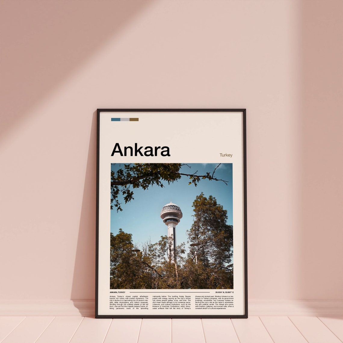 Ankara Turkey Atakule Observation Tower Trees Park Photo Poster - Image 4