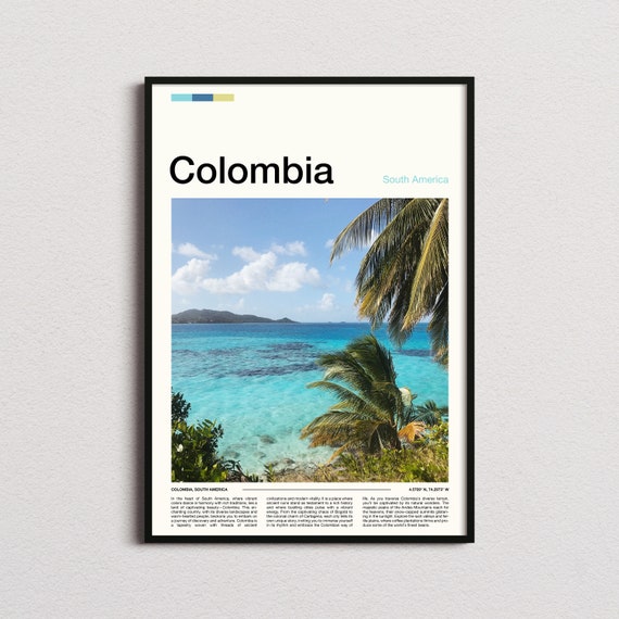 Colombia Print Colombia Poster Colombia Wall Art Colombia Art Print Colombia Photo