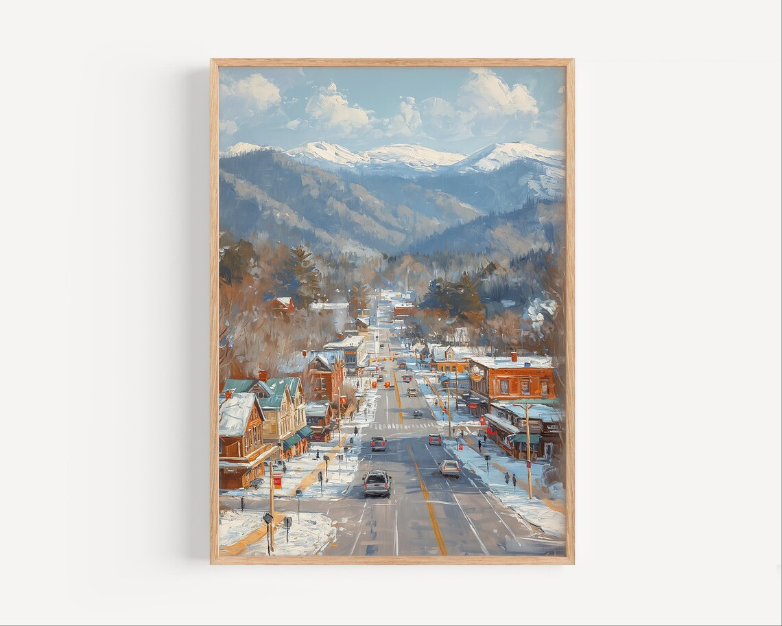 Boone North Carolina Oil-Painting-Style Travel Poster