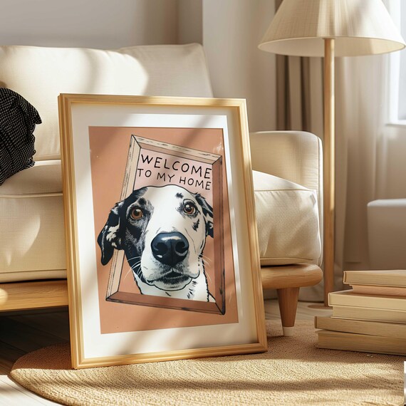 Funny Dog Print Quirky Y2k Apartment Decor
