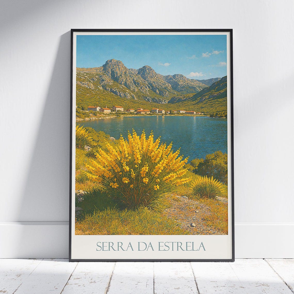 Serra da Estrela Portugal Mountain Lake Landscape Art Poster