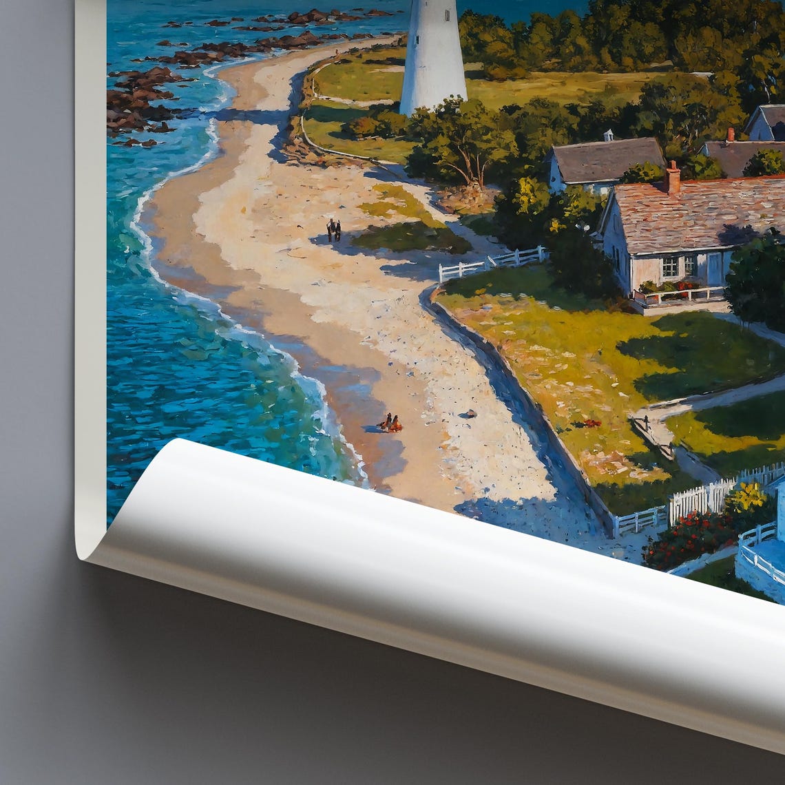 Marthas Vineyard Travel Print Massachusetts New England Travel Poster Wall Art Home Decor Gift Personalized Framed - Image 3