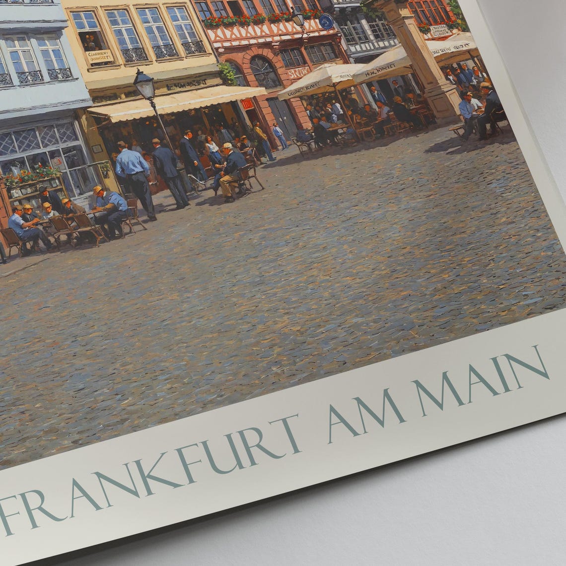 Frankfurt am Main Old Town Half Timbered Houses Square Poster - Image 2