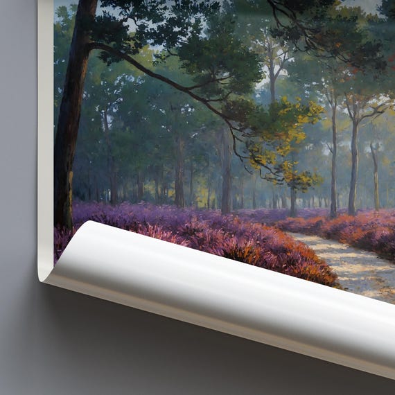 Hoge Veluwe Travel Print Netherlands Travel Poster Painted Wall Art Home Decor Framed Personalized Print Vacation Travel Gift
