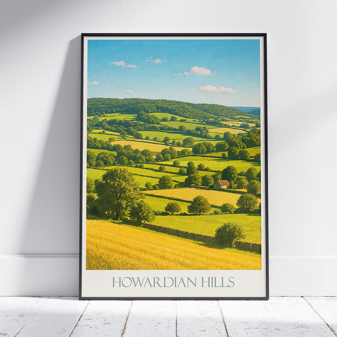Howardian Hills Patchwork Fields Golden Yorkshire Farm Poster
