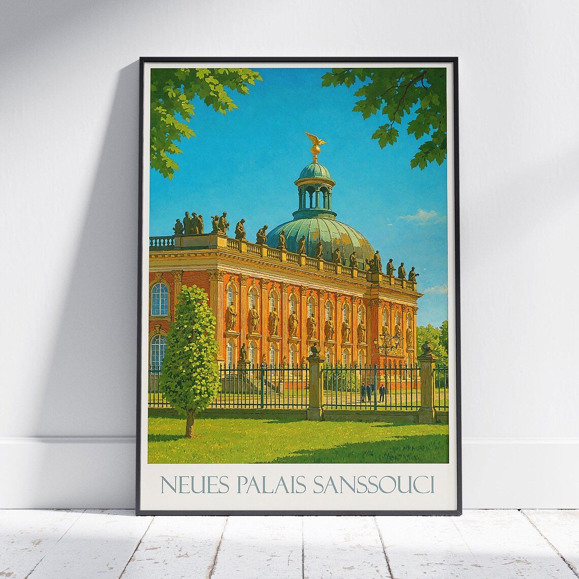 Neues Palais Sanssouci Potsdam Grand Baroque Palace Travel Poster