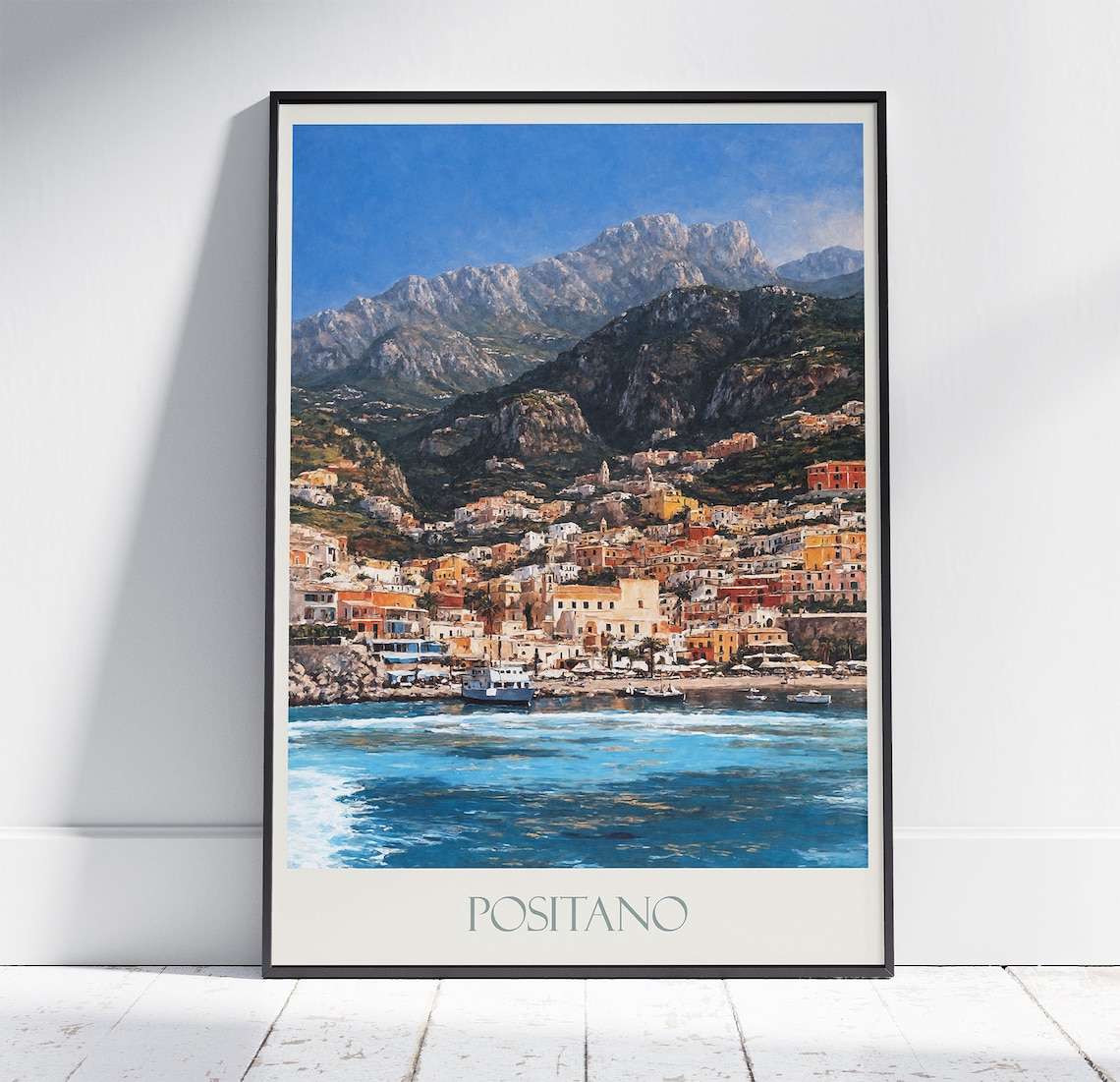 Positano Italy Amalfi Coast Colorful Cliffside Village Poster